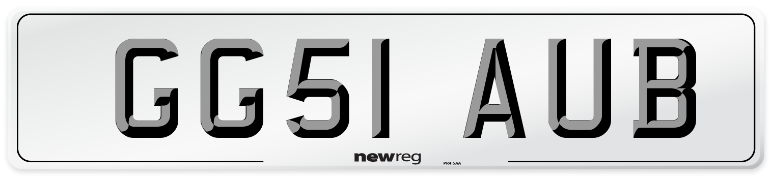 GG51 AUB Number Plate from New Reg